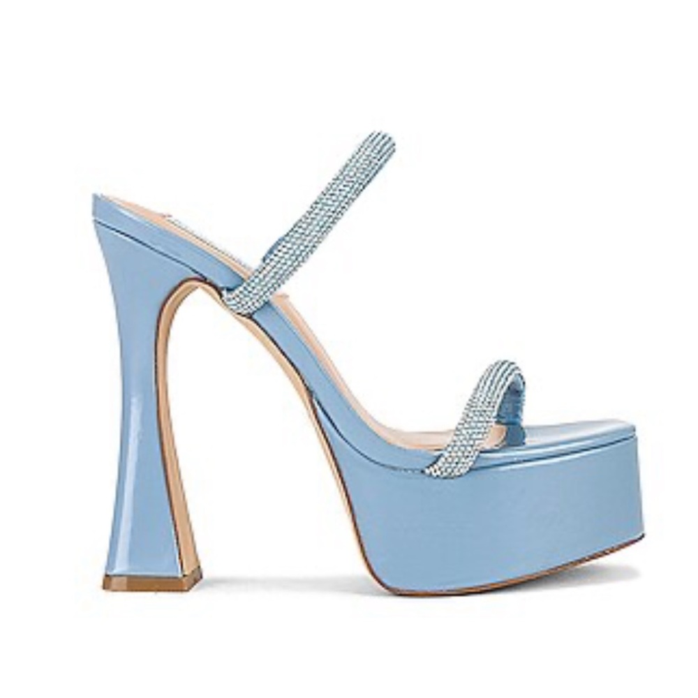 Steve Madden Zayne Platform Size 6.5 Blue Platform Heel